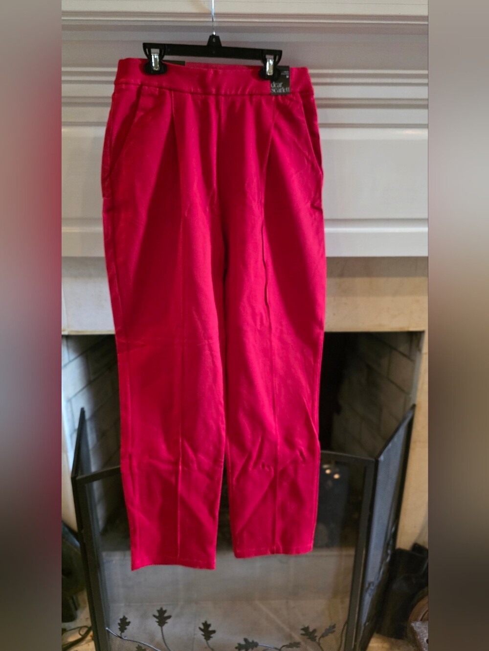 Women's Straight Leg Pants in Red